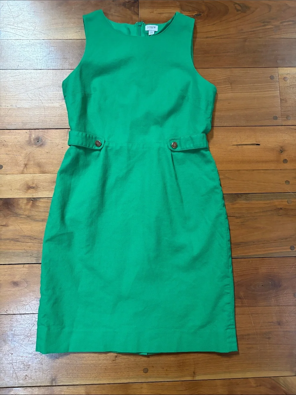 J. Crew Bright Kelly Green Sleeveless Sheath Dress
